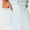 Baggy Jort, cu talie mică, cu fundă de spălat ușoară Baggy Jort, cu talie mică, cu fundă de spălat ușoară