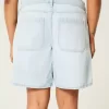 Baggy Jort, cu talie mică, cu fundă de spălat ușoară Baggy Jort, cu talie mică, cu fundă de spălat ușoară