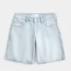 Baggy Jort, cu talie mică, cu fundă de spălat ușoară Baggy Jort, cu talie mică, cu fundă de spălat ușoară