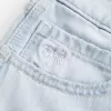 Baggy Jort, cu talie mică, cu fundă de spălat ușoară Baggy Jort, cu talie mică, cu fundă de spălat ușoară