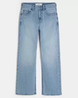 Blugi bootcut cu spălare ușoară