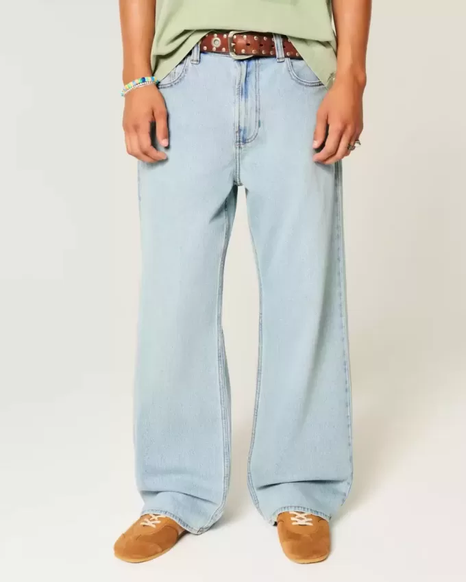 Blugi bootcut cu spălare ușoară Blugi bootcut cu spălare ușoară