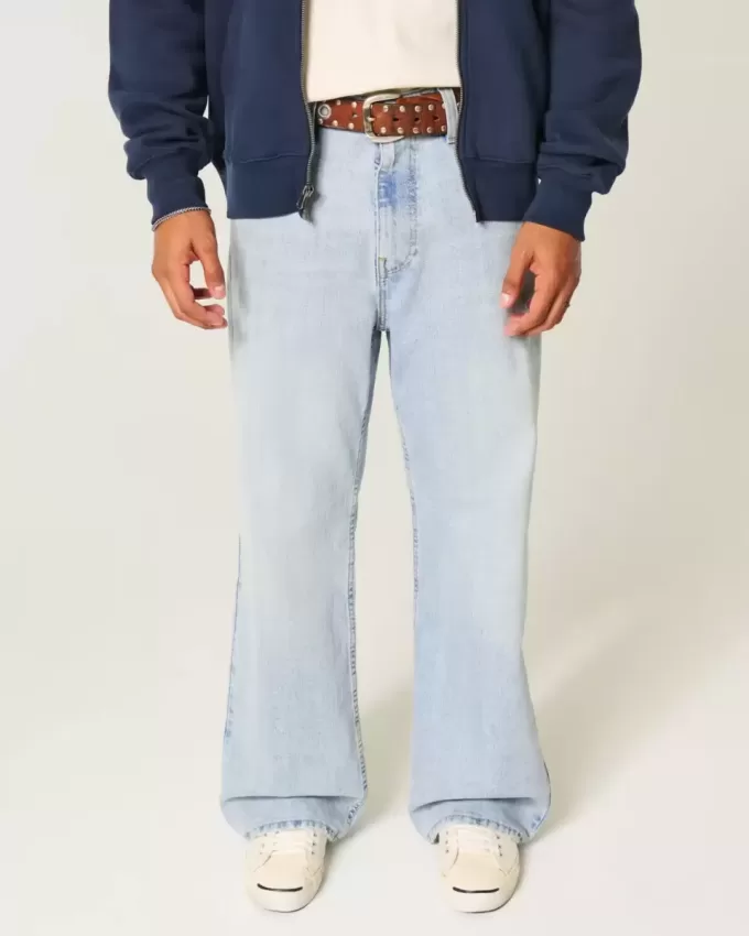 Blugi bootcut cu spălare ușoară Blugi bootcut cu spălare ușoară