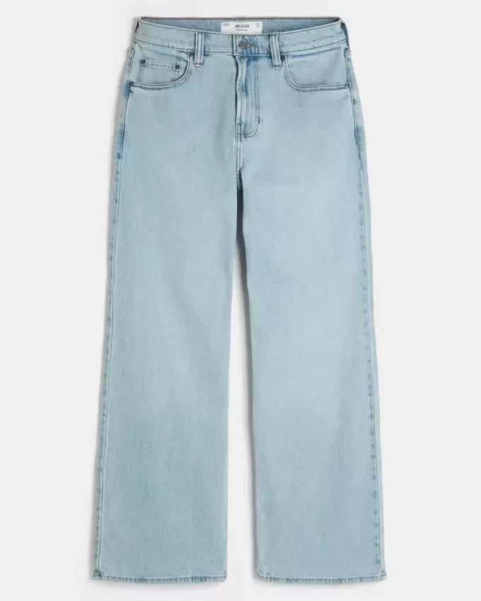 Blugi bootcut cu spălare ușoară Blugi bootcut cu spălare ușoară