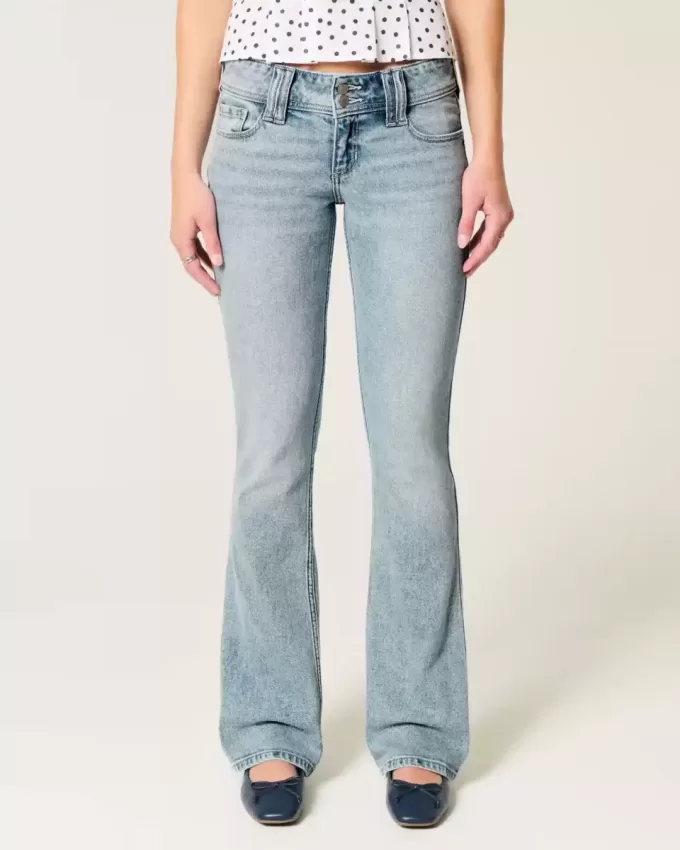 Blugi bootcut cu talie joasă Blugi bootcut cu talie joasă