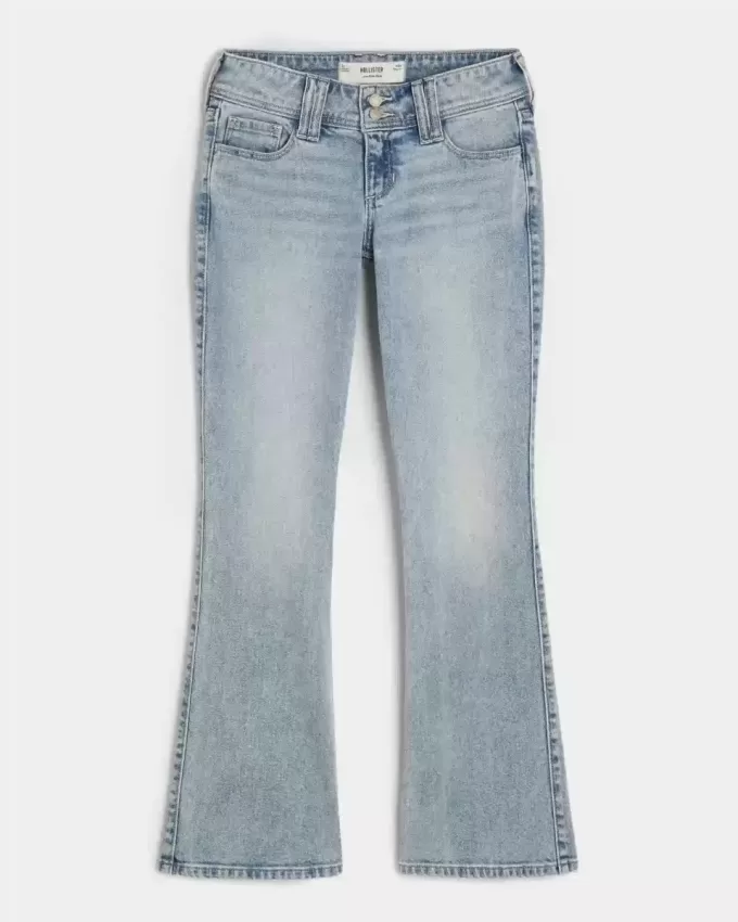 Blugi bootcut cu talie joasă Blugi bootcut cu talie joasă