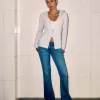 Blugi Bootcut cu talie joasă, cu spălare medie Blugi Bootcut cu talie joasă, cu spălare medie