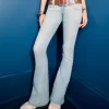 Blugi bootcut cu talie joasă, spălate ușor Blugi bootcut cu talie joasă, spălate ușor