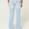 Blugi bootcut cu talie joasă, spălate ușor Blugi bootcut cu talie joasă, spălate ușor