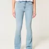 Blugi bootcut cu talie medie, cu spalare usoara Blugi bootcut cu talie medie, cu spalare usoara