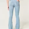 Blugi bootcut cu talie medie, cu spalare usoara Blugi bootcut cu talie medie, cu spalare usoara