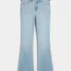 Blugi bootcut cu talie medie, cu spalare usoara Blugi bootcut cu talie medie, cu spalare usoara