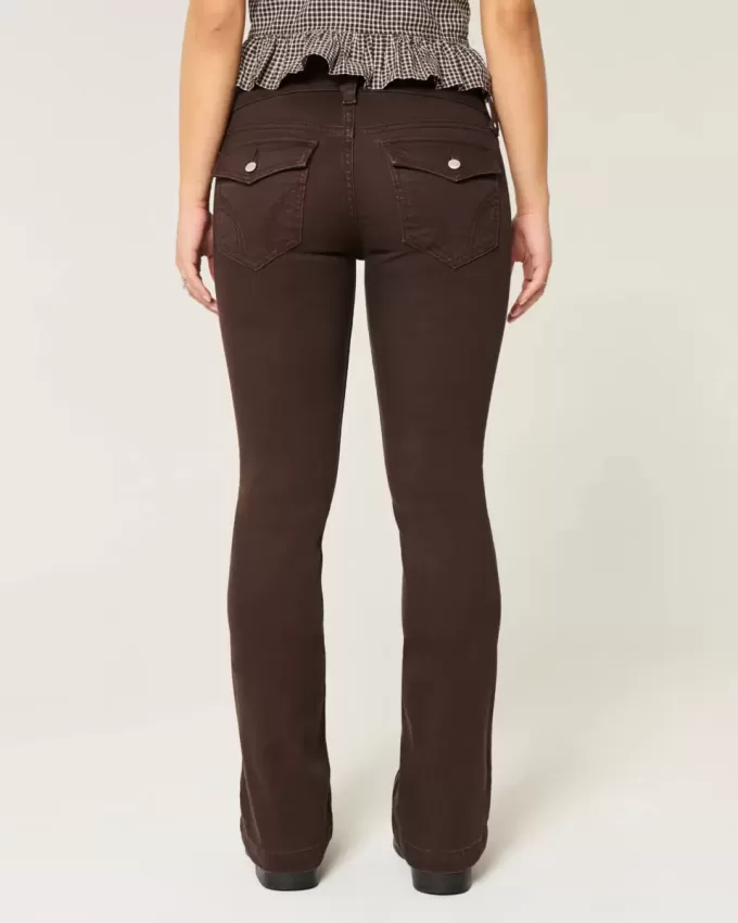 Blugi bootcut cu talie ultra joasă Blugi bootcut cu talie ultra joasă