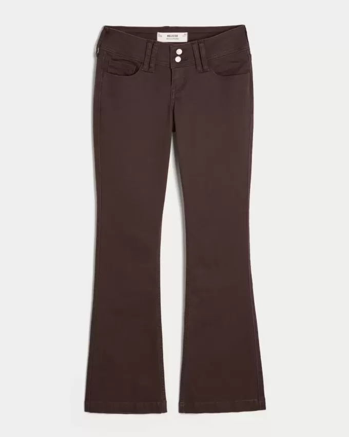 Blugi bootcut cu talie ultra joasă Blugi bootcut cu talie ultra joasă