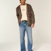Blugi bootcut largi cu spalare medie Blugi bootcut largi cu spalare medie