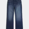 Blugi bootcut largi la culoare închisă Blugi bootcut largi la culoare închisă