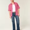 Blugi bootcut relaxați cu spălare închisă Blugi bootcut relaxați cu spălare închisă