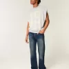 Blugi bootcut relaxați cu spălare închisă Blugi bootcut relaxați cu spălare închisă