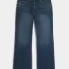 Blugi bootcut relaxați cu spălare închisă Blugi bootcut relaxați cu spălare închisă