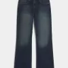 Blugi bootcut relaxați cu spălare închisă Blugi bootcut relaxați cu spălare închisă