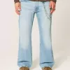 Blugi bootcut relaxați cu spălare ușoară Blugi bootcut relaxați cu spălare ușoară