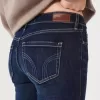 Blugi cizme cu talie joasă spălate întuneric Blugi cizme cu talie joasă spălate întuneric