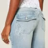 Blugi cu talie joasă, cu spălare medie, brodați Butterfly Bootcut Blugi cu talie joasă, cu spălare medie, brodați Butterfly Bootcut