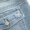 Blugi cu talie joasă, cu spălare medie, brodați Butterfly Bootcut Blugi cu talie joasă, cu spălare medie, brodați Butterfly Bootcut