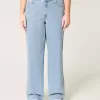 Blugi Dad cu talie mare cu spalare medie Blugi Dad cu talie mare cu spalare medie