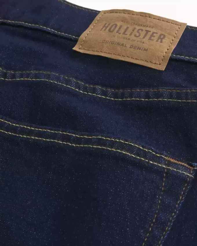 Blugi drepți de culoare închisă Blugi drepți de culoare închisă
