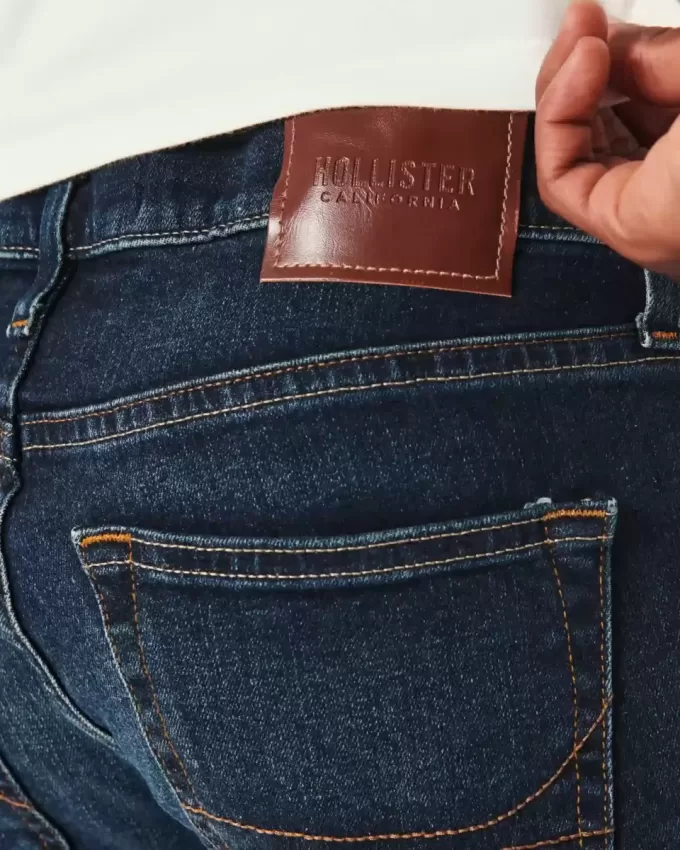 Blugi drepți subțiri de culoare închisă Blugi drepți subțiri de culoare închisă
