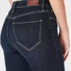 Blugi evazați, cu talie înaltă, de culoare închisă Blugi evazați, cu talie înaltă, de culoare închisă