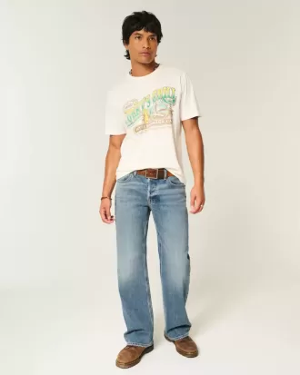 Blugi Hermosa Medium Wash Relaxed Bootcut