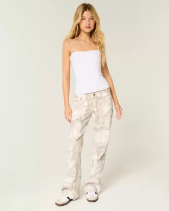 Blugi largi Camo cu talie joasa