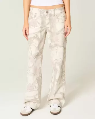 Blugi largi Camo cu talie joasa