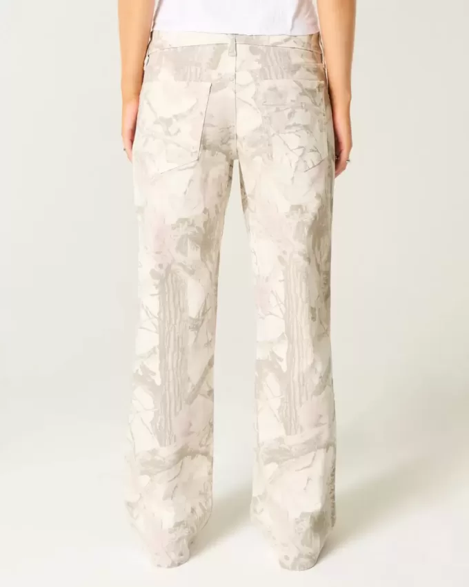 Blugi largi Camo cu talie joasa
