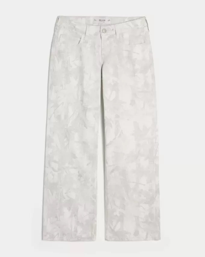 Blugi largi Camo cu talie joasa