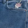 Blugi largi cu grafic roz de culoare închisă Blugi largi cu grafic roz de culoare închisă