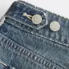 Blugi largi, cu talie reglabilă, cu talie joasă, spălare medie Blugi largi, cu talie reglabilă, cu talie joasă, spălare medie