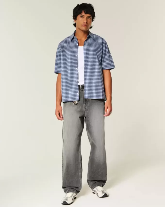 Blugi largi Graphic Skater Blugi largi Graphic Skater