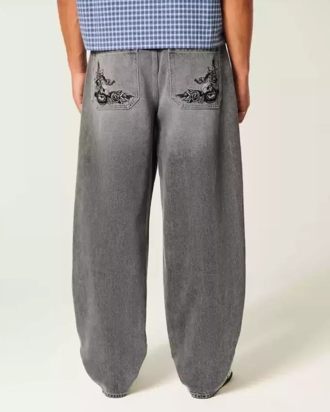 Blugi largi Graphic Skater Blugi largi Graphic Skater