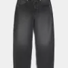 Blugi largi Skater cu logo negru spalat Blugi largi Skater cu logo negru spalat