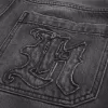 Blugi largi Skater cu logo negru spalat Blugi largi Skater cu logo negru spalat