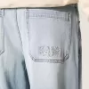 Blugi largi Skater cu spalare ușoară brodați Blugi largi Skater cu spalare ușoară brodați