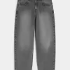 Blugi largi Skater gri spalati Blugi largi Skater gri spalati