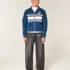 Blugi largi Skater negri spălați Blugi largi Skater negri spălați