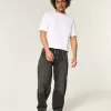 Blugi largi Skater Snake Brodat negru spalat Blugi largi Skater Snake Brodat negru spalat