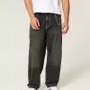 Blugi largi Skater Snake Brodat negru spalat Blugi largi Skater Snake Brodat negru spalat