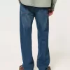 Blugi largi, spalati la culoare inchisa Blugi largi, spalati la culoare inchisa