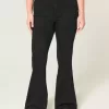 Blugi negri flare cu talie mare Blugi negri flare cu talie mare